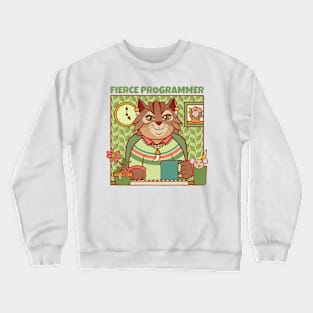 Dread Fierce Programmer Cat Crewneck Sweatshirt